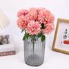 Crisântemo Bola de Cebola Verde Flor Artificial Única Flor Falsa Decoração de Casamento Arranjo de Flores Decoração de Sala de Estar Bola de Espinhos Flor de Seda para Casamento