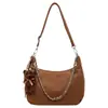 Bolso Tote de Cadena Moda Primavera Mujer 2026 Nueva Llegada Diario Textura Simple Casual Retro Bolso de Hombro Cruzado