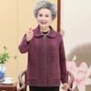 Roupa de Inverno para Mulheres de Meia-Idade e Idosas Suéter com Lapela Casaco Curto Roupa para Mães de Meia-Idade Roupa de Primavera e Outono Tops de Veludo Cristal Fashion