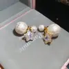 Pendientes de Perla Redondos Geométricos con Tachuelas de Diamante Color Plata, Lujo Ligero, Gama Alta, Exquisitos, Elegantes, Versátiles para Mujer