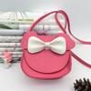 Bolso cruzado impermeable de moda para niños con correa de hombro de lazo lindo, mini monedero de princesita, artículo de moda popular