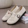 Zapatos de Malla Transpirable con Corte Veraniego para Mujer Suela Suave Zapatos Perezosos de Una Sola Pieza Zapatos de Tela Estilo Old Beijing Beanie Shoes