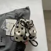 Shuai Mi Jia 2026 Nova Bolsa Saco de Bolinhas com Cordão, Bolsa de Ombro Casual Estilo Floresta Artística, Bolsa Transversal de Nicho