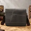 Moda Europea y Americana Capa Superior Piel de Vaca Bolso Cruzado para Hombre Piel Genuina Bolso de Hombro Único para Viajes Cotidianos Bolso Mensajero Casual Retro Hombres Venta al por Mayor