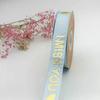 Cinta Popular Caliente Sólida de 2.5cm Letras Estampadas en Caliente Día de San Valentín Empaque de Regalo Cinta para Pastel Impresión Ramo