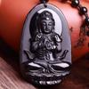 Colgante de jade de los ocho Guardianes de obsidiana de los 12 signos del zodiaco para hombres y mujeres, colgante de Buda del nacimiento de los 12 signos del zodiaco
