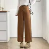 Pantalones Rectos Elásticos de Cintura con Cordón Simples de Nuevo Otoño Temprano de 100 kg para Niñas Tallas Grandes, Pantalones Slimming de Nueve Puntos 0926