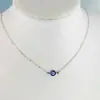 Collar Colgante Ojo de Diablo de Aleación Nuevo Producto Transfronterizo para Mujer Ojos Azules Creativos Moda Fresca Notas