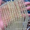 Contas de Wafer de Limão, Cristais Amarelos em Formato de Torre Soltos, Contas Redondas, Contas de Citrino Fabricante Acessórios Prontos para Joias DIY Atacado