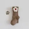 Meias Infantis Mais Vendidas Roupa de Fora Primavera e Outono Meias para Meninas Algodão Classe A Flor Princesa Body Bebê Gancho Grande