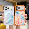 Lista de Comercio Exterior Textura Artística Difuminada Funda para Teléfono de Silicona Líquida para iPhone17 Cubierta para Teléfono Apple 18Pro
