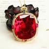 Collar Colgante de Cristal Rojo Rubí Sintético Paloma Roja Recomendado por Ai Yu Cross-Border Xiaohongshu S4092413