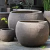 Vaso de Flores Grande Retrô para Casa Pátio Calibre Extra Grande Cerâmica Grande Vasos de Flores de Cerâmica Grossa Exterior Zisha Tanque de Água Grande Pátio