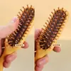 Pente com Almofada de Ar de Sândalo Pente com Cabeça de Massagem Meridianos Bolsa de Ar Madeira Maciça Raízes do Cabelo Fofas Simples e Requintado Viagem Feminina