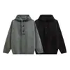 North Boundary Ropa para Hombre Estilo Americano Marca de Tendencia Otoño 2025 Nuevo Suéter Jacket de Tejido Polar Ártico Pesado con Capucha para Hombre