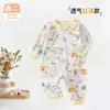 Mameluco para Bebé Recién Nacido para Niños y Niñas, Ropa con Aire Acondicionado, Algodón Puro, Traje de Gateo Clase A, Nuevo de Primavera y Verano, Mono de Manga Larga