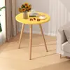 Mesa Redonda Pequena Mesa de Negociação e Combinação de Cadeiras Área de Descanso Mesa de Recepção Mesa de Café para Lazer na Varanda Estilo Creme Mesa de Jantar em Madeira Maciça