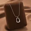 Comercio Exterior de Amazon Venta Caliente Collar de Acero de Titanio Temperamento Femenino Circonita Microincrustada Personalidad Cadena para Clavícula de Alto Sentido Colección Joyería