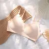 Ventas Directas de Fábrica Popular Transfronteriza Ropa Interior Sin Costuras para Mujeres con Senos Pequeños, Push-Up, Reducción Auxiliar de Senos, Anti-Caída, Sujetador Pequeño Sin Aros