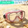 Gafas de Buceo Aow Profesionales para Adultos para Buceo Profundo y Snorkel, Campo de Visión Amplio de 180 Grados, Máscara de Buceo de Silicona con Espejo en Tres Lados