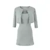 Conjunto Blanco Puro Deseo para Mujer Verano Sexy Chica Caliente Vestido Ceñidor de Cintura Adelgazante con Tirantes Cardigan Versátil Casual Conjunto de Dos Piezas