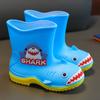 Botas de Lluvia Personalizadas de Tiburón de Dibujos Animados para Niños y Niñas, Botas de Lluvia Antideslizantes para Bebés para Niños y Niñas Pequeños, Zapatos Impermeables para Niños, Pegamento
