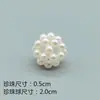 Accesorios decorativos para joyería DIY pendientes de bola de perla de plástico adornos para el cabello bola de perla tejida hueca