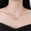 Collar de Hoja Curva para Mujer, Nuevo Estilo Chino 2025, Diseño Microincrustado, Temperamento de Nicho, Cadena para Clavícula Versátil y de Gama Alta