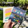 Set de Marcadores Resaltadores con Brillo de Doble Punta Transfronterizo, Plumas de Dibujo Artístico de Alto Valor para Estudiantes, Marcadores Resaltadores con Brillo para Puntos Clave