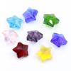 Agujero de 14 mm estrella de cinco puntas estrella de cristal de colores colgante de cristal al por mayor DIY joyería para cortinas accesorios para el cabello