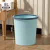 Atacado de Fábrica Lixeira Simples de Plástico Doméstica Cozinha Sala de Estar Banheiro Sem Tampa Redonda Argola de Pressão Cesto de Papel Lixeira