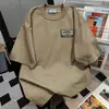 Camiseta de Manga Corta con Cuello Redondo y Estampado de Letras Estilo Americano Simple para Mujer, Verano 2026, Holgada Versátil Estilo Callejero Parte Superior para Pareja, Ins