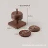 Juego de Posavasos Aislantes de Madera Maciza Color Nogal Posavasos de Madera para Té Mantel Doméstico Antiescaldante Posavasos para Café Decoración