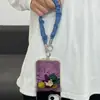 Correa de Muñeca de Seda Plegada de Gama Alta Estilo Nuevo Funda de Teléfono Lanyard Versión Corta Accesorio de Bolso de Moda Tendencia Ins