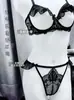 Lencería Tallas Grandes Sujetador de Encaje con Pezones Expuestos, Efecto Push-Up, Negro, Blanco, Rojo Sujetador, Sexy Bragas para Mujer con Entrepierna Abierta, No Necesita Quitarse