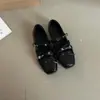 Sapatos Mary Jane Quadrados de Cadarço Cor Sólida para Mulheres 2026 Sapatilhas de Tira Cruzada Sapatos de Salto Baixo Modelo Novo de Primavera