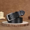 Nuevo cinturón para hombre capa superior piel de vaca retro hebilla de pin cinturón moda jeans simple Joker marea fábrica mayoreo