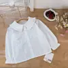 Camisa Rantuo para Niñas 2026 Nuevo Estilo Camisa de Manga Larga Estilo Academia Infantil para Niños Pequeños y Niños Versátil Moderna Transfronteriza