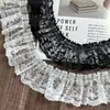 Adorno de Encaje con Volantes Plisados de 6 cm para Ropa DIY Calcetines de Mujer Dobladillo de Falda Lolita Encaje de Gasa