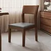 Mesa y sillas de comedor nórdicas para casas pequeñas, sillas de comedor de cuero con respaldo, sillas de comedor de madera maciza modernas minimalistas para hotel y cafetería