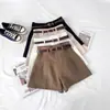 Colección de verano 2026: elegantes y versátiles shorts tipo traje de color liso de tiro alto y efecto adelgazante, pantalones de pierna ancha y pantalones casuales para mujer