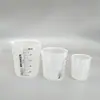 Copo de Plástico Graduado Preto 1000ml Sem Alça Grande Capacidade Espessado Cozinha Química Laboratório Copo Medidor Frasco