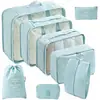 Conjunto de Armazenamento para Viagem Amazon Bolsa de Armazenamento para Viagem Conjunto de Oito Peças Bolsa de Armazenamento para Organização de Roupas de Viagem