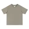 Camiseta de Algodón Puro de Peso Pesado 250g Hombro Caído Ropa de Trabajo Logo Impreso Personalizado Camisa Publicitaria Uniforme de Grupo Marca de Moda Bordado DIY Camiseta