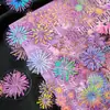 Saco de adesivos PET de espuma matinal série flor deslumbrante tema fogos de artifício românticos material de decoração para diário 30