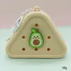 Bolsa de Silicone com Furo Estilo Desenho Animado Mini Carteira de Moedas Bolsa de Cosméticos DIY Bolsa para Fones de Ouvido Pingente de Chaveiro Presente
