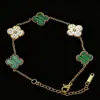 [Múltiples Colores en Stock] Pulsera de Esmalte de Trébol de Cuatro Hojas, Joyería de Lujo Ligero Estilo Coreano, Venta al por Mayor de Fábrica, Para Usar en Apilamiento