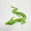 Dragão Articulado Impresso em 3D Modelo de Dragão Chinês Brinquedo Enfeites Série dos Doze Signos do Zodíaco Desenho Animado Dragão de Corpo Inteiro Móvel Decoração