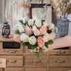 Ramo de Flores de Mano Fable, Una Flor por Capullo, Rama de Rosa, Flor Artificial, Decoración del Hogar, Pared de Rosas, Flor Falsa, Estilo Ins, Transfronterizo