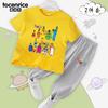 Ropa de Numberblocks Traje de Camiseta y Pantalones para Niños Bebé Bloques de Construcción Digitales Verano Camiseta de Manga Corta Pantalones Anti-Mosquitos
